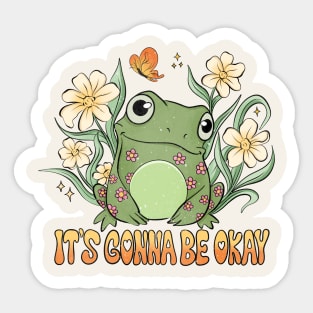 It's Gonna Be Okay Frog Sticker